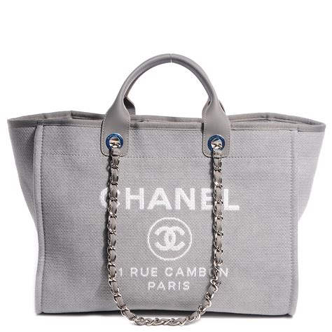 chanel canvas large deauville tote price